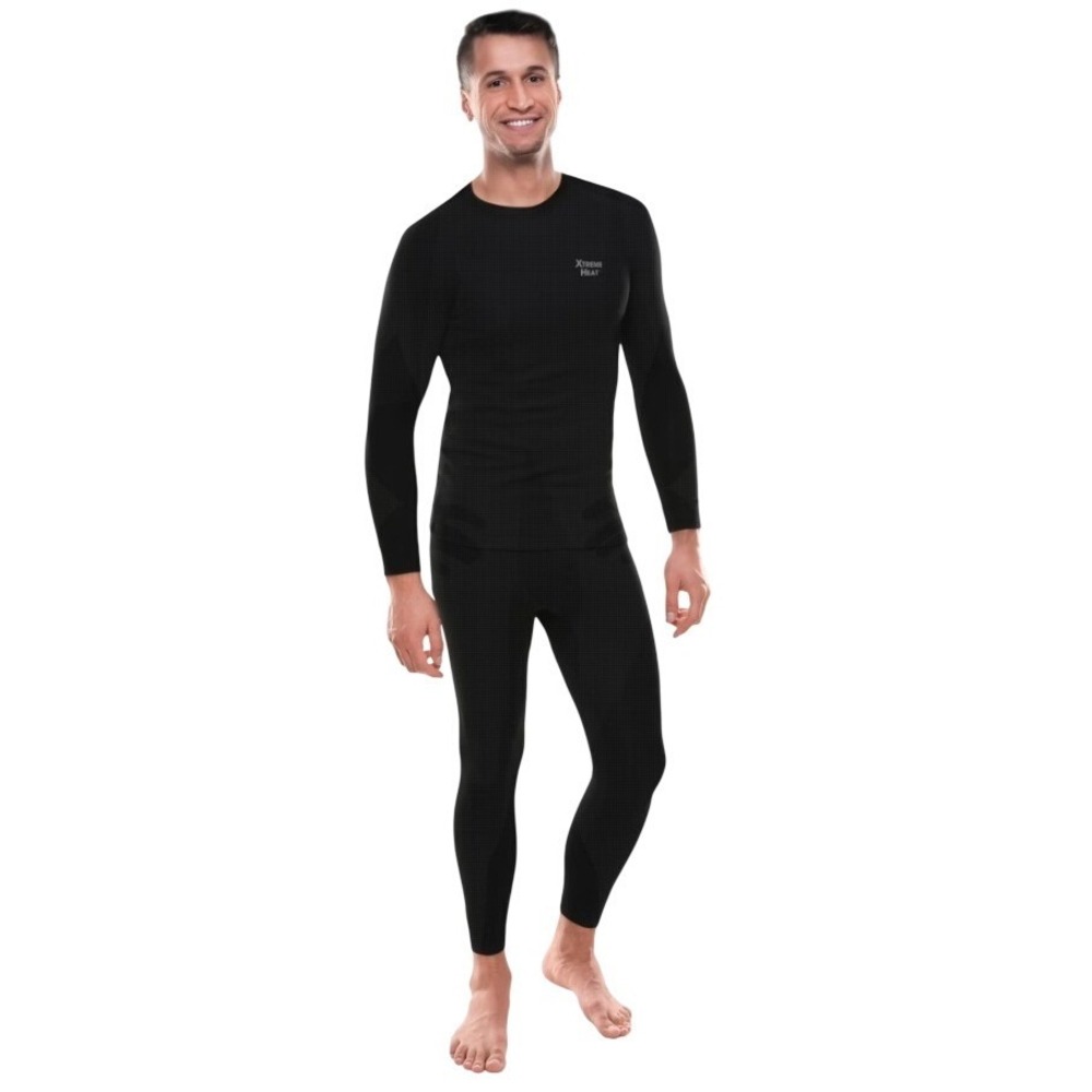 Xtreme Heat Men's Heat Retention Moisture Wicking Thermal Underwear Set Sz L NWT